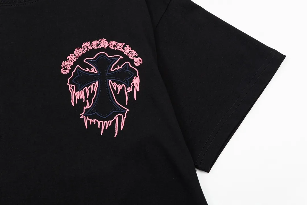 Chrome Hearts/ 🪡 Logo Same Style T Versatile : Black Size：XS~L